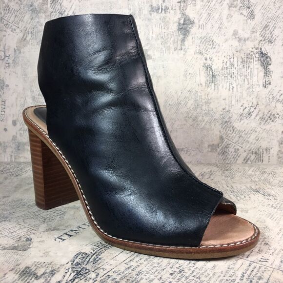 Madewell “Fay” Peep Toe Heeled Sandals Black - Picture 2 of 13